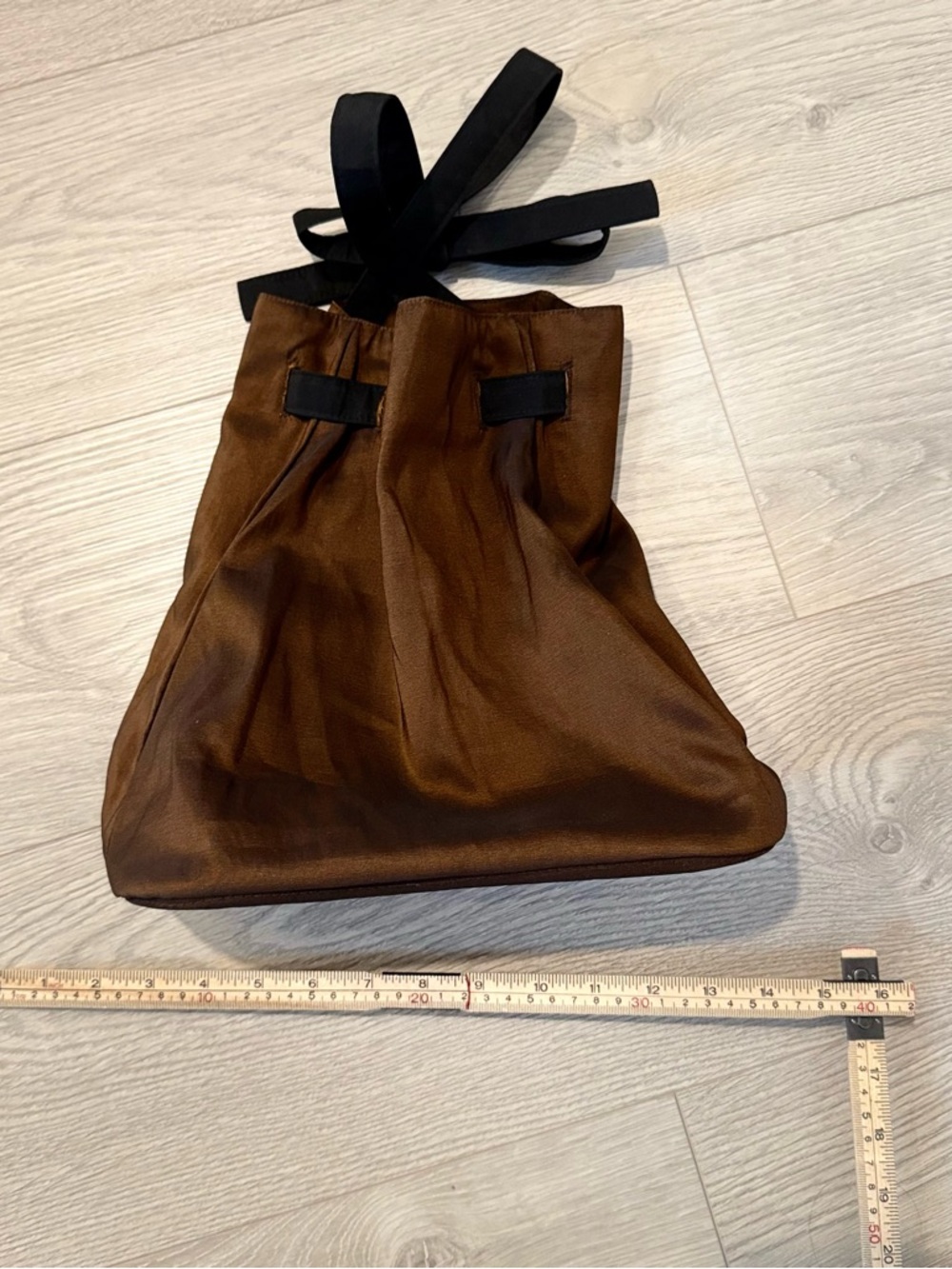 Everyday Brown Drawstring Shoulder Bag - Picture 6 of 9